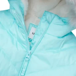 Girls Water Resistant Velour Parka