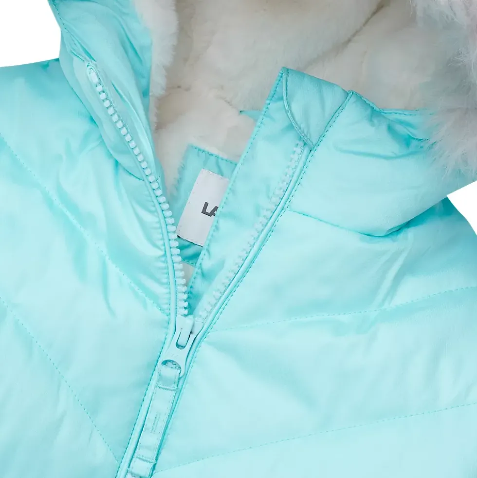 Girls Water Resistant Velour Parka