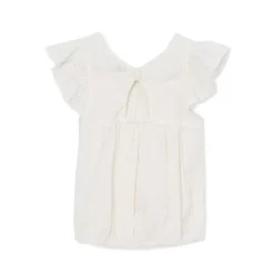Girls Woven Eyelet Top