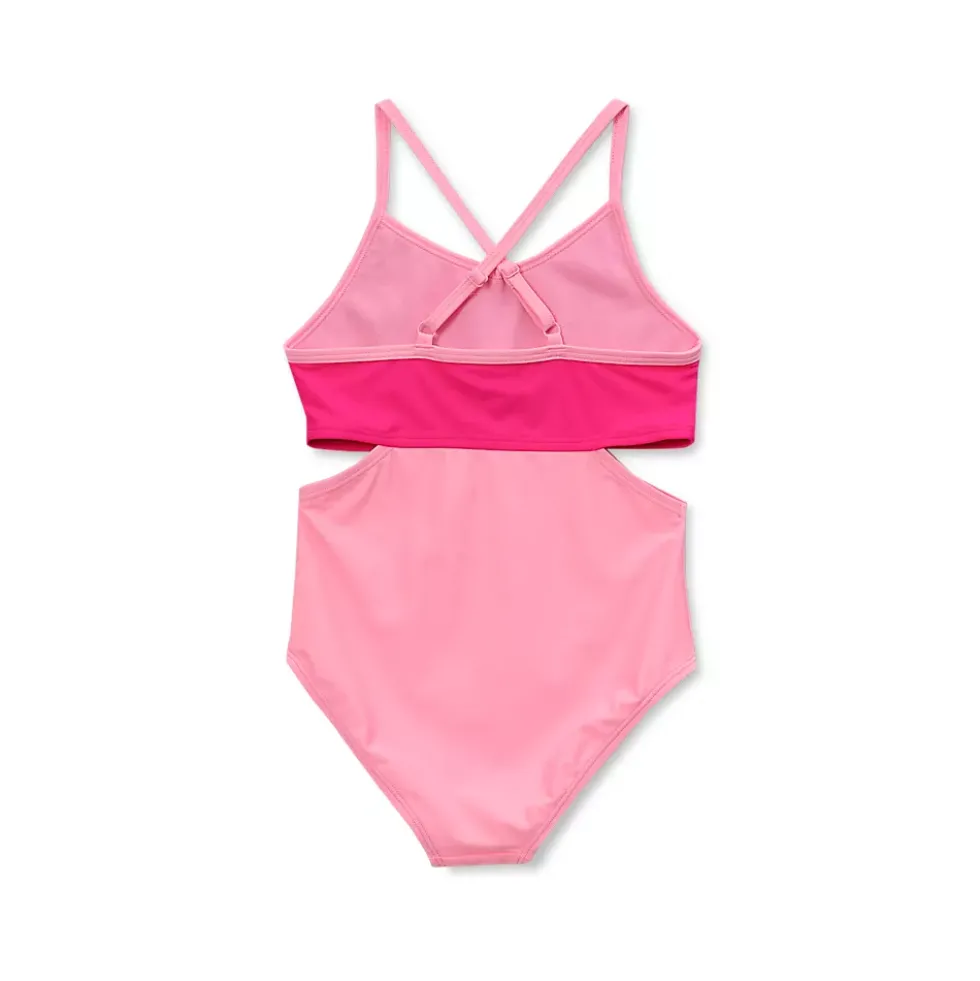 Girls X-Back One Piece Swimsuit
