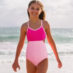 Girls X-Back One Piece Swimsuit
