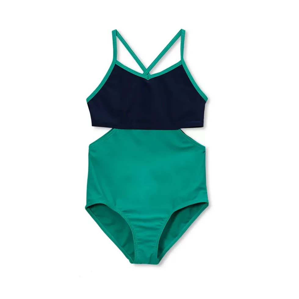 Girls X-Back One Piece Swimsuit