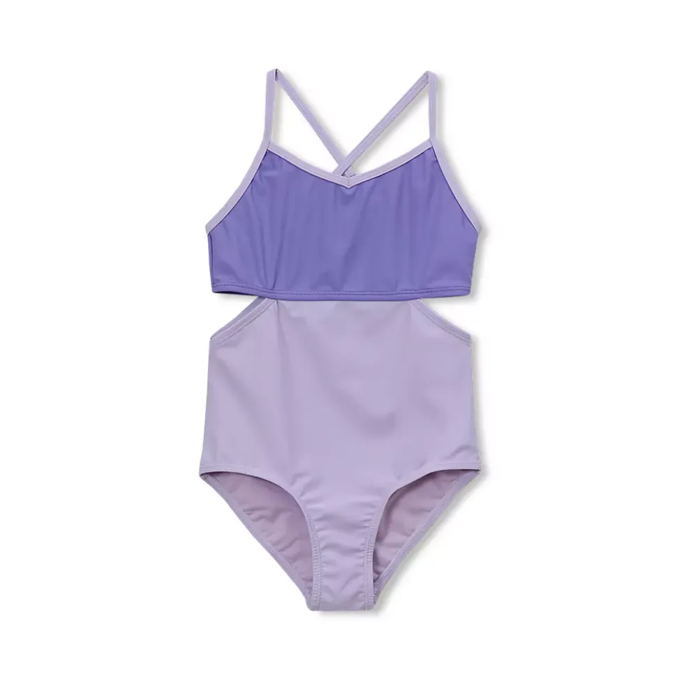 Girls X-Back One Piece Swimsuit