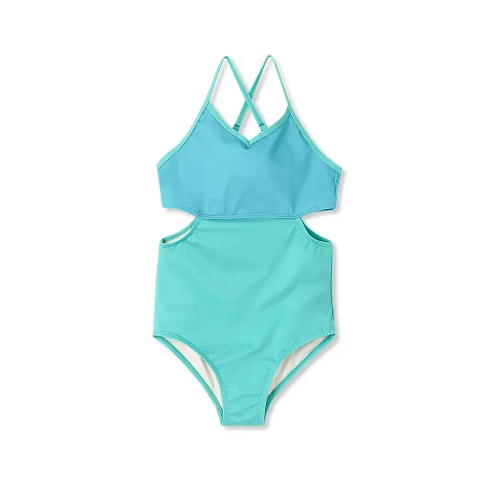 Girls X-Back One Piece Swimsuit