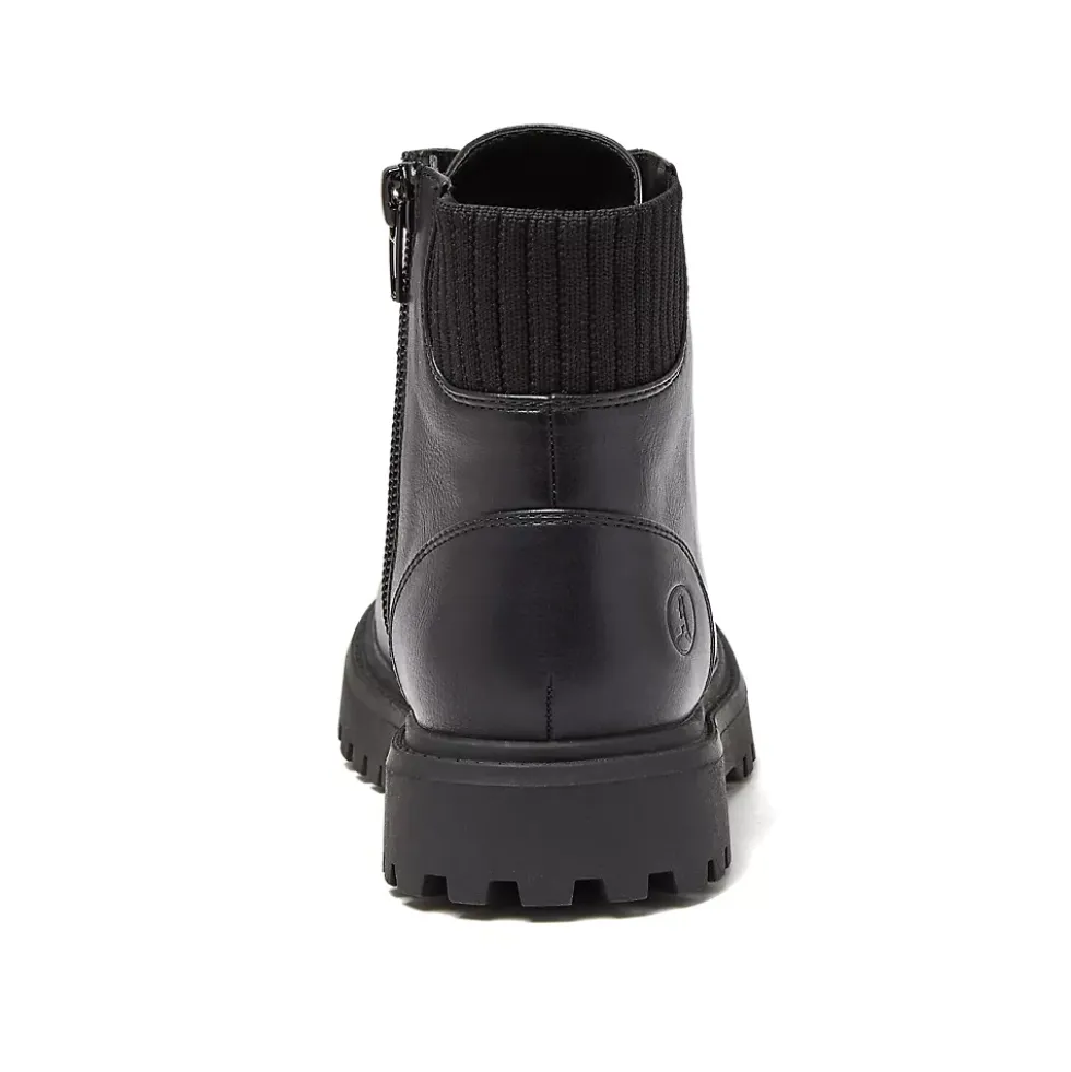 Girls Zip Up Lugged Boots