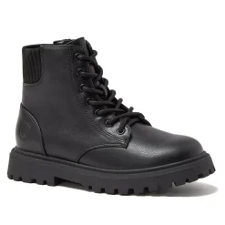 Girls Zip Up Lugged Boots