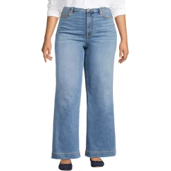 High Rise Wide Leg Denim Jeans