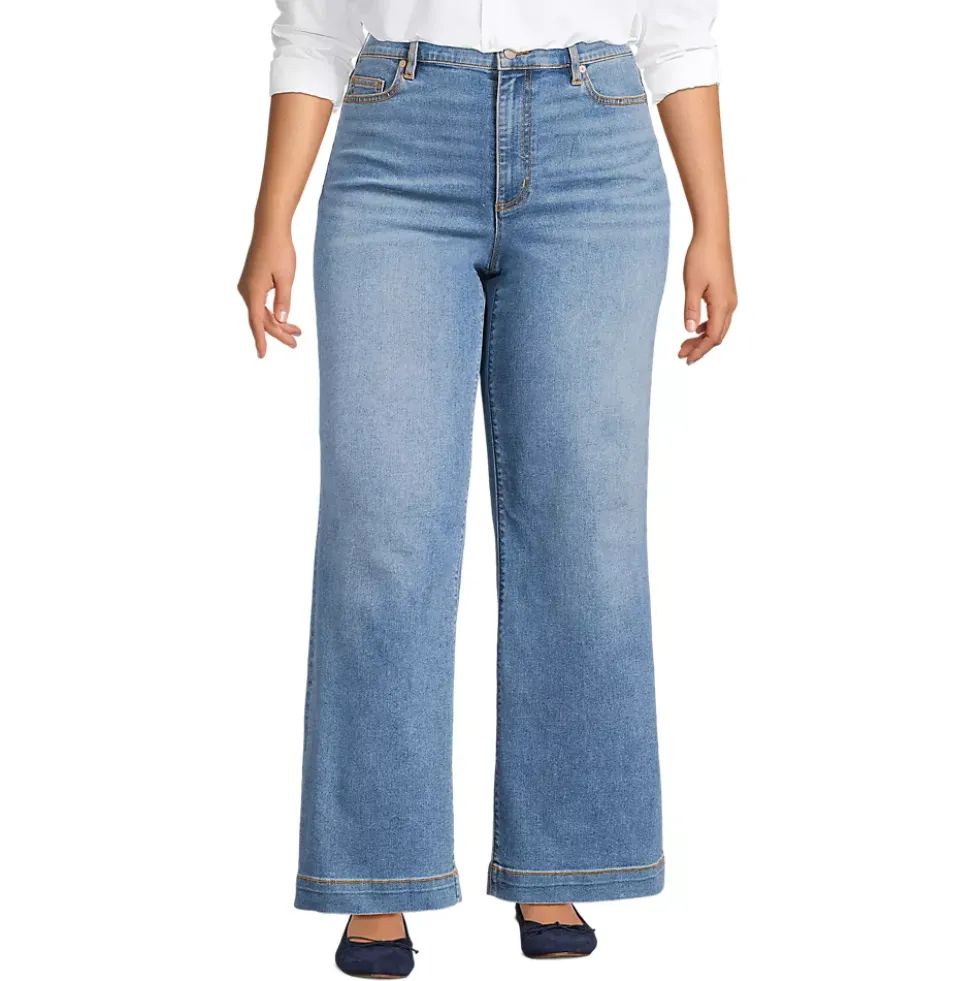 High Rise Wide Leg Denim Jeans