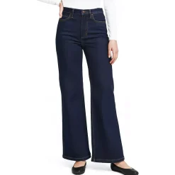 High Rise Wide Leg Denim Jeans