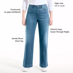 High Rise Wide Leg Denim Jeans