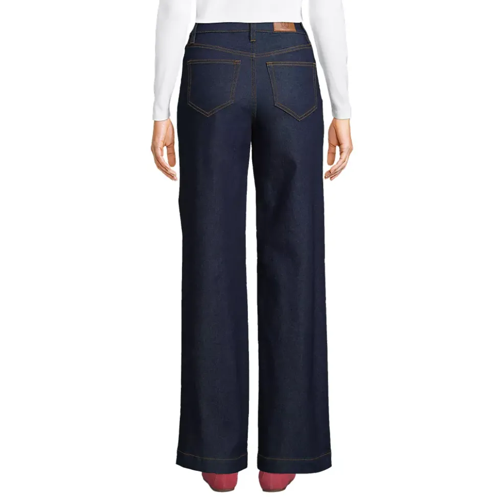 High Rise Wide Leg Denim Jeans