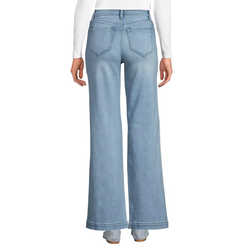 High Rise Wide Leg Denim Jeans