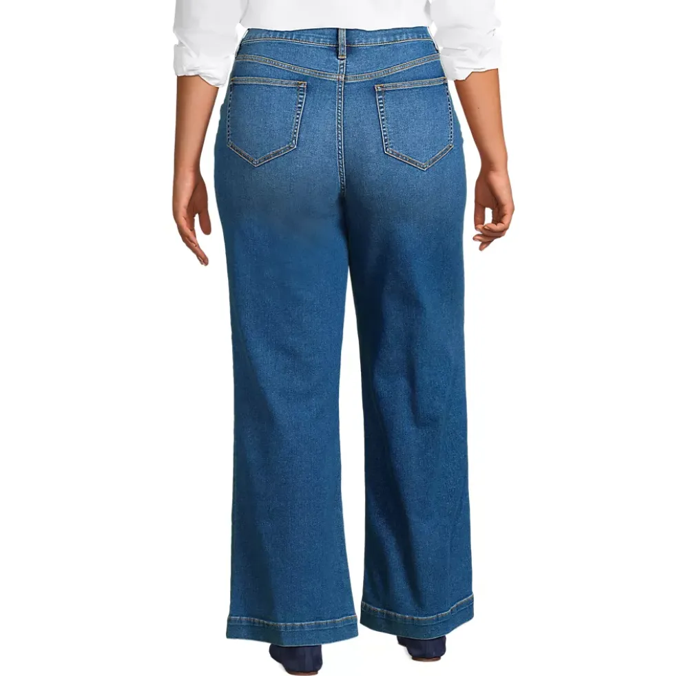 High Rise Wide Leg Denim Jeans