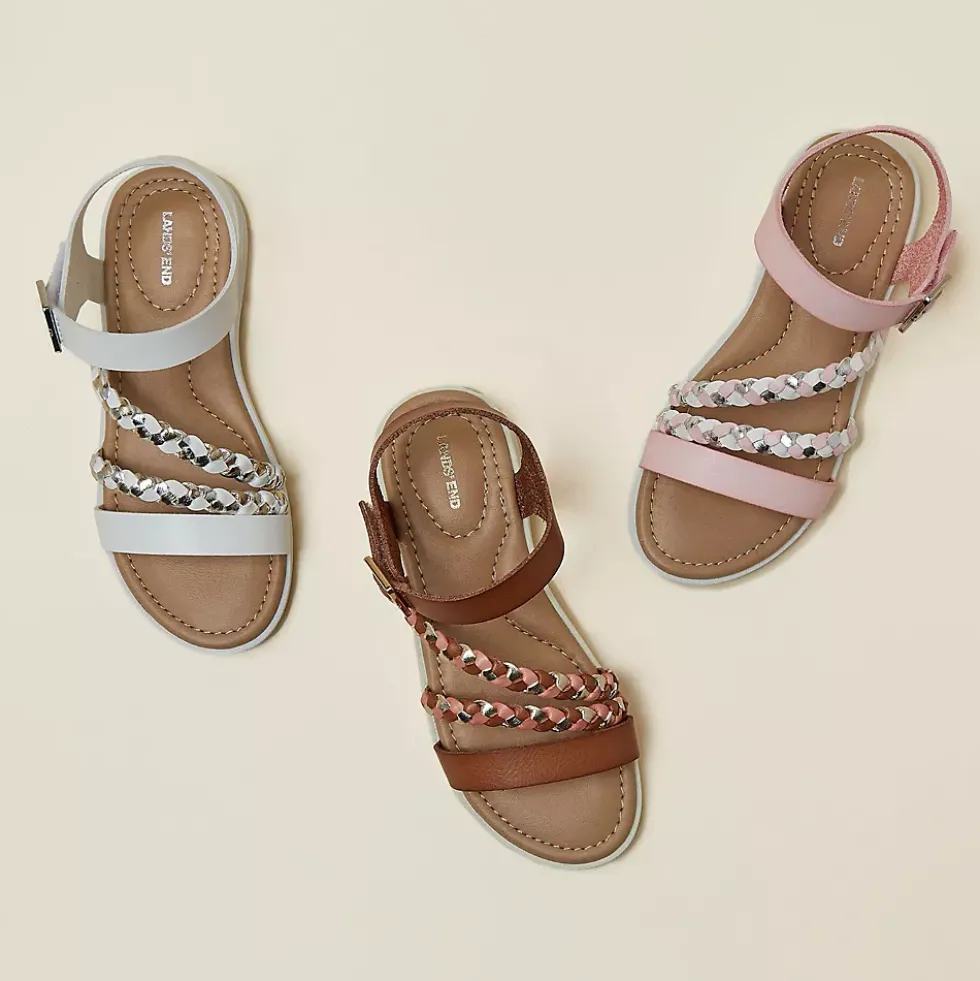 Kids Braided Easy On Dress Sandals