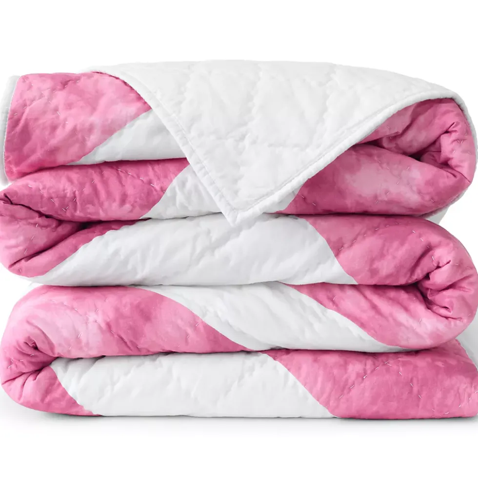 Kids Cotton Tie Dye Patchwork Quilt