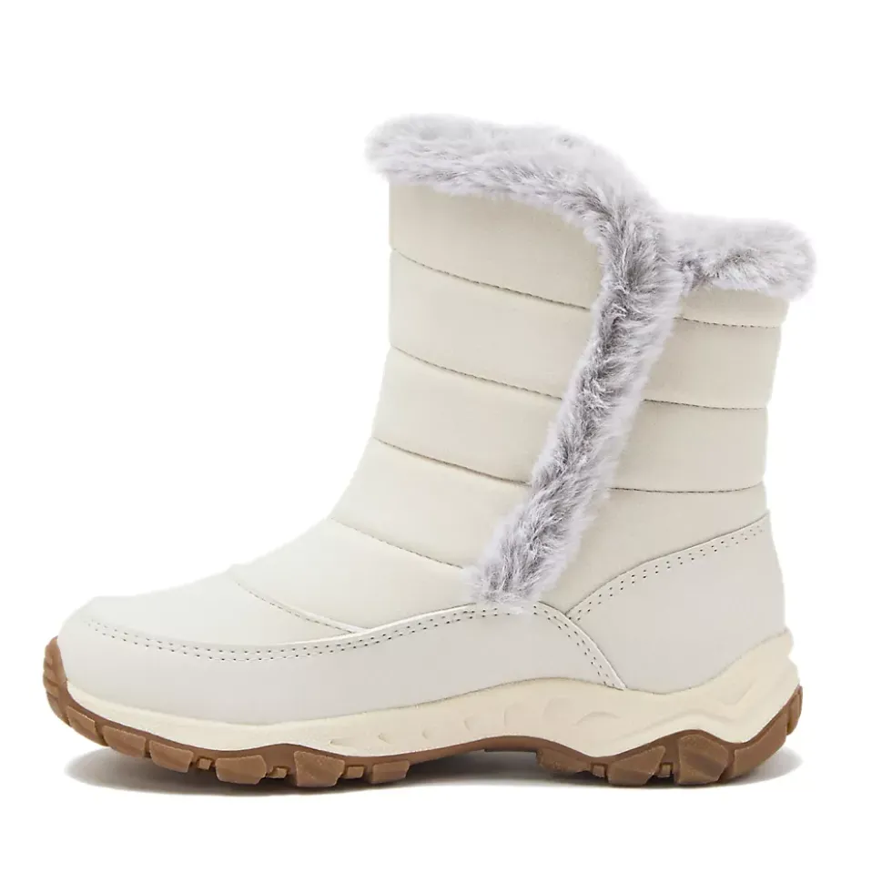 Kids Expedition Faux Fur Waterproof Puffer Snow Boots