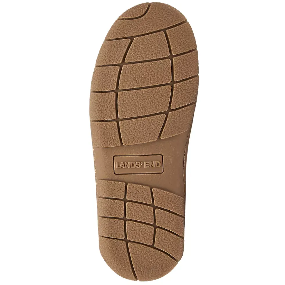 Kids Fuzzy Lined Plaid Moccasin Slippers