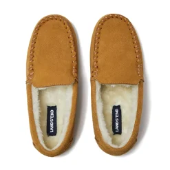 Kids Fuzzy Lined Suede Moccasin Slippers