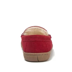 Kids Fuzzy Lined Suede Moccasin Slippers