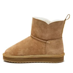 Kids Lined Suede Indoor Outdoor Boots
