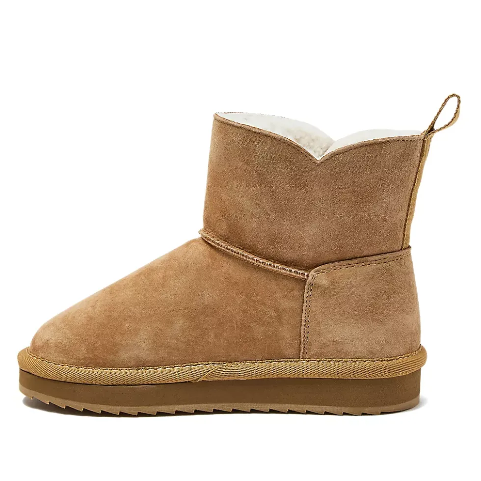 Kids Lined Suede Indoor Outdoor Boots