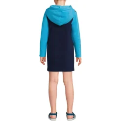 Kids Long Sleeve Hooded Front Pocket Terry Cloth Swimsuit Cover-Up