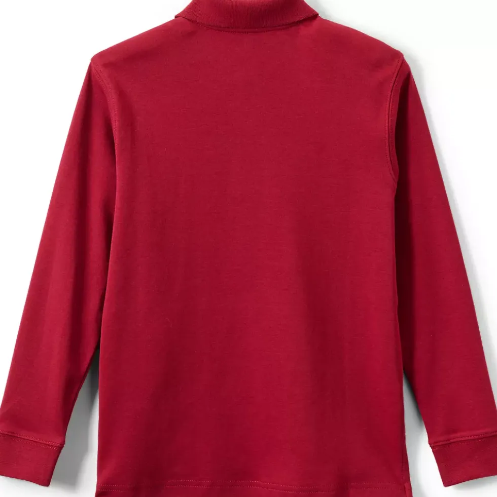 Kids Long Sleeve Interlock Polo Shirt