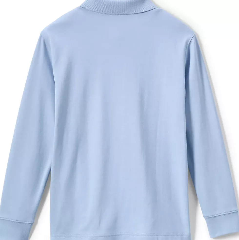 Kids Long Sleeve Interlock Polo Shirt