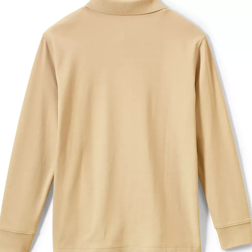 Kids Long Sleeve Interlock Polo Shirt