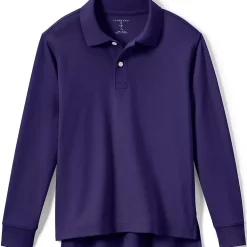 Kids Long Sleeve Interlock Polo Shirt