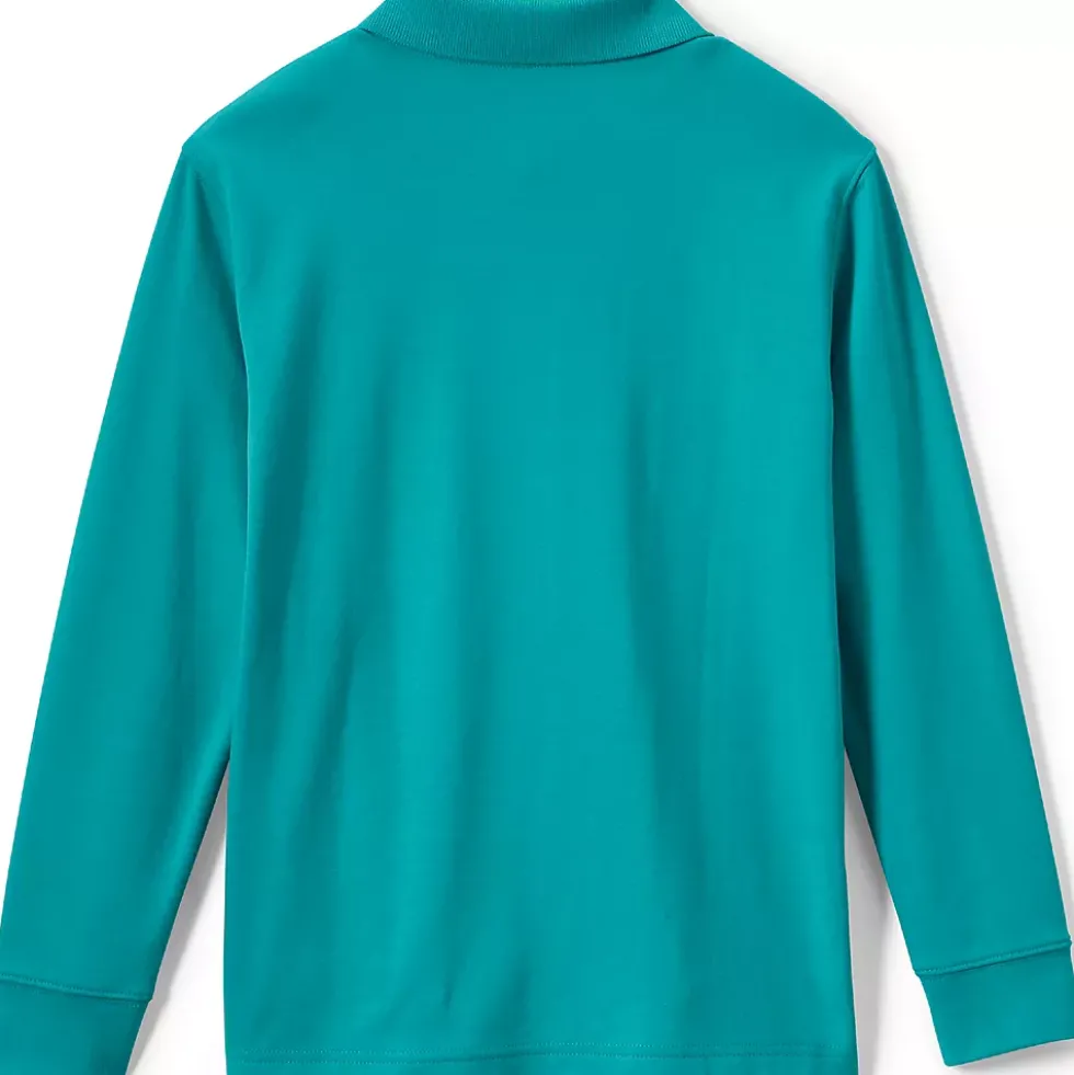 Kids Long Sleeve Interlock Polo Shirt