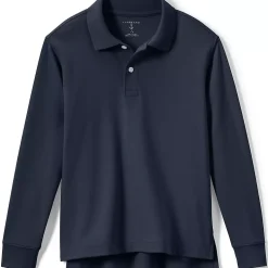 Kids Long Sleeve Interlock Polo Shirt