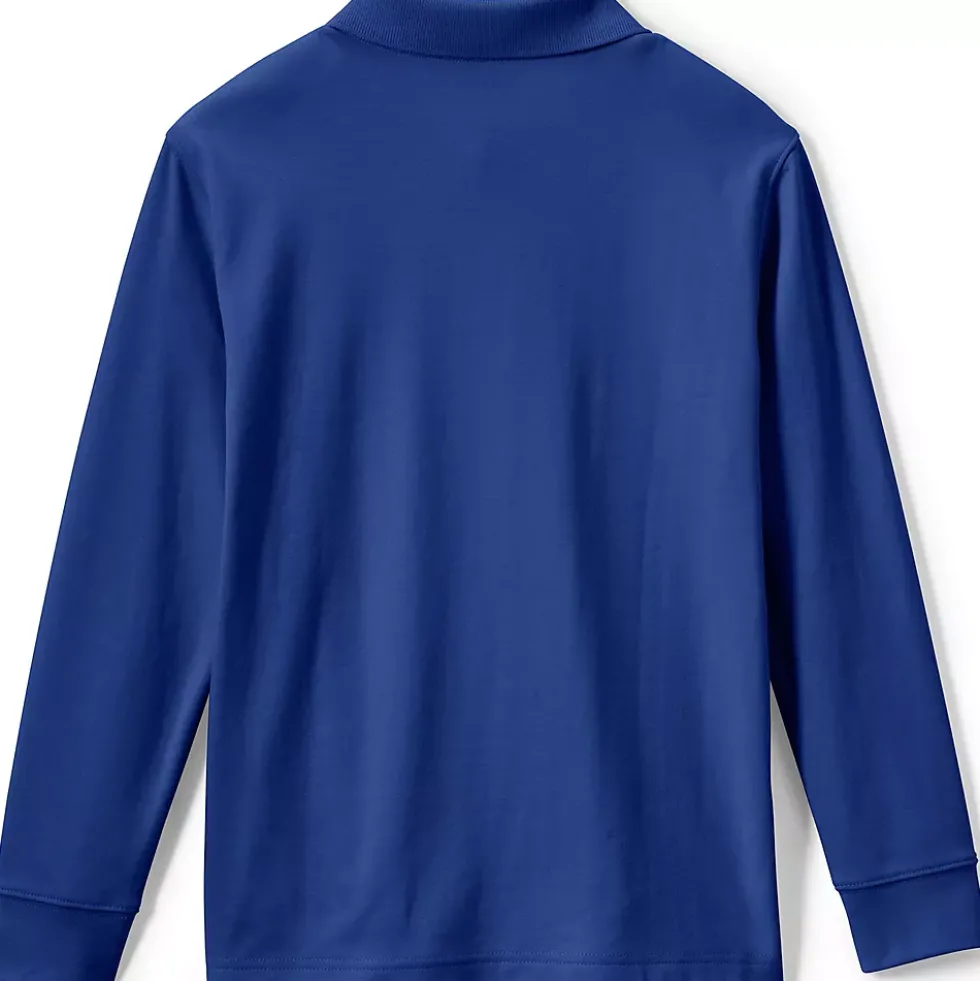 Kids Long Sleeve Interlock Polo Shirt