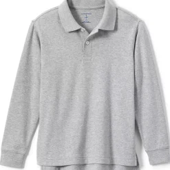 Kids Long Sleeve Interlock Polo Shirt