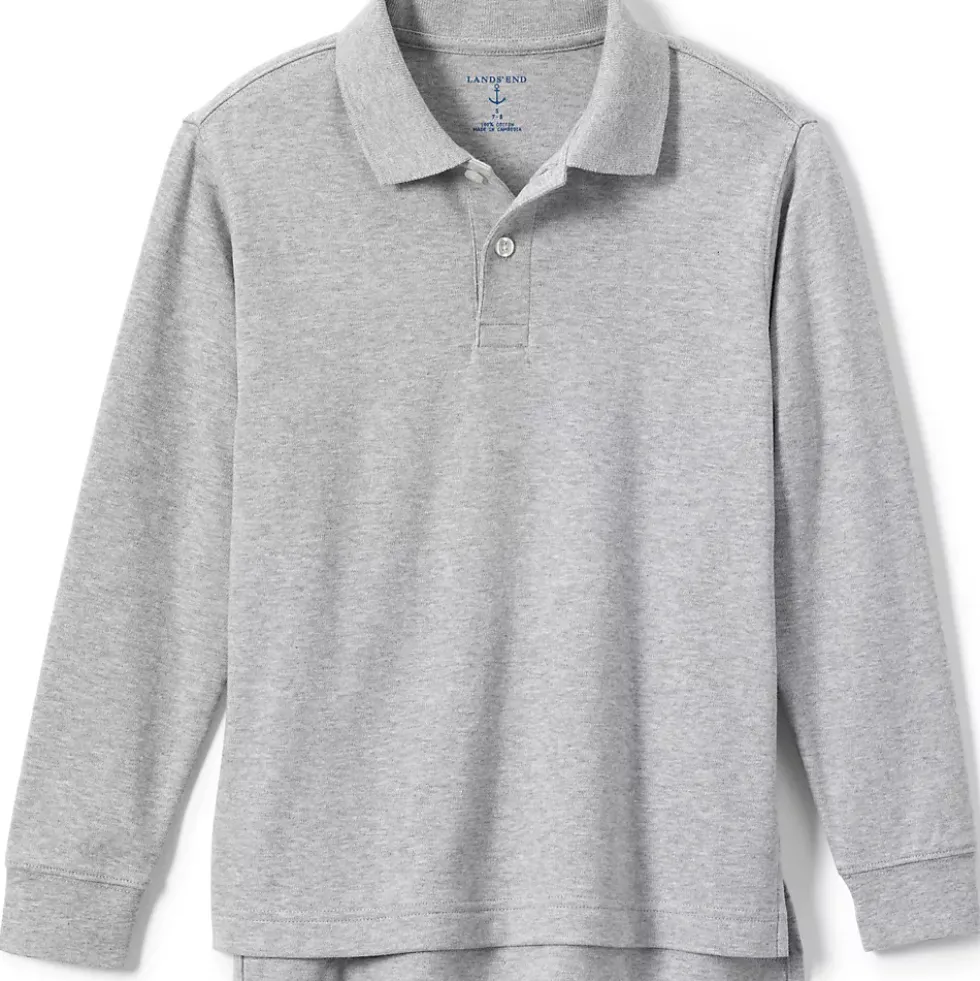 Kids Long Sleeve Interlock Polo Shirt