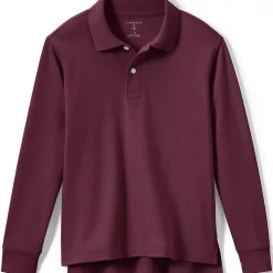 Kids Long Sleeve Interlock Polo Shirt