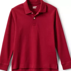 Kids Long Sleeve Interlock Polo Shirt