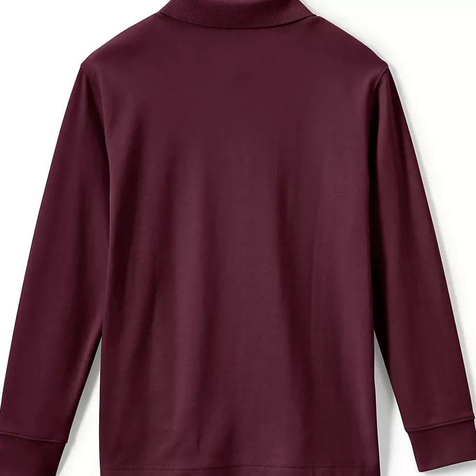 Kids Long Sleeve Interlock Polo Shirt