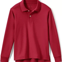 Kids Long Sleeve Interlock Polo Shirt