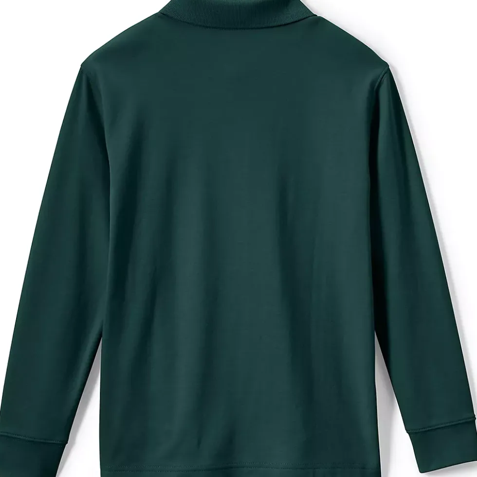 Kids Long Sleeve Interlock Polo Shirt