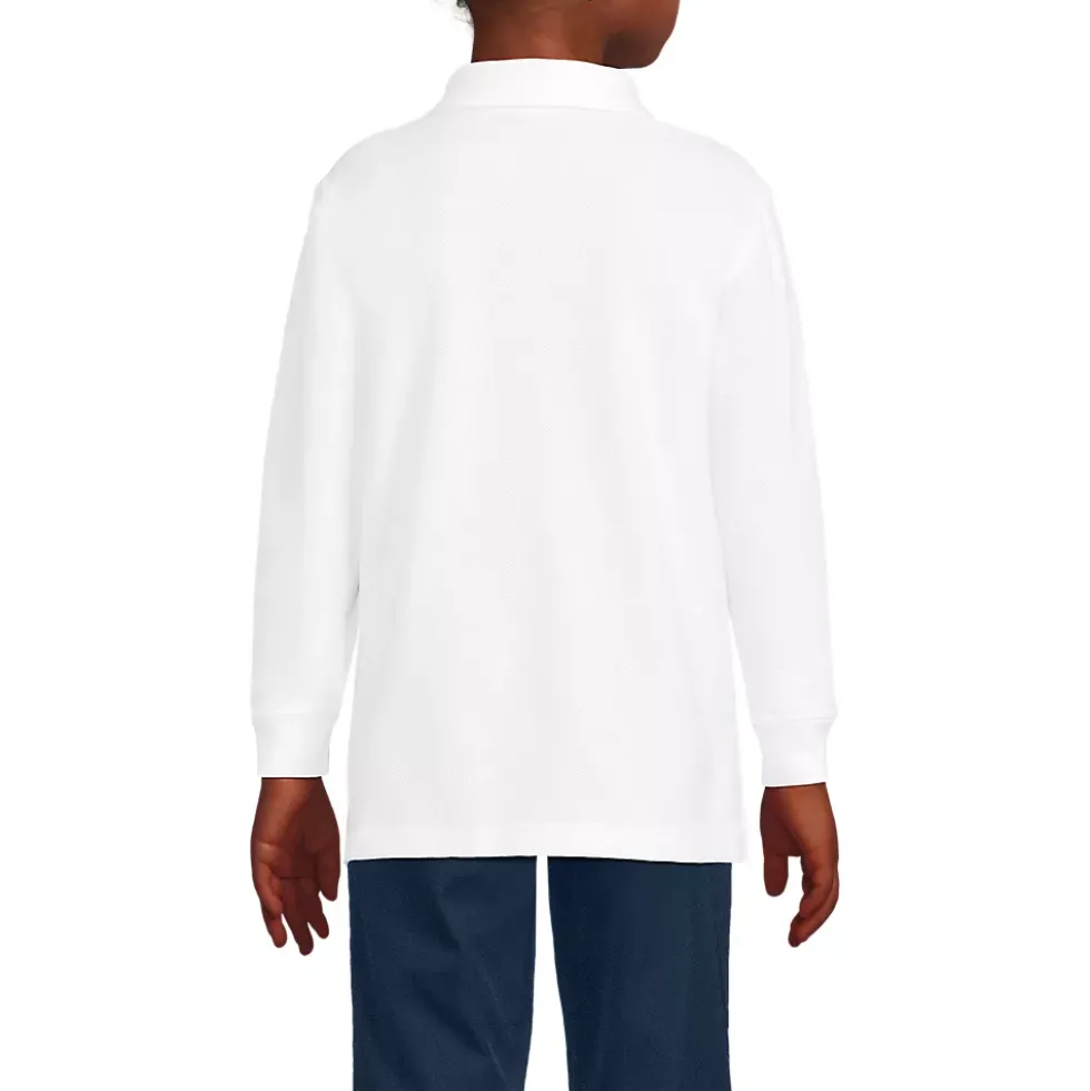 Kids Long Sleeve Mesh Polo Shirt