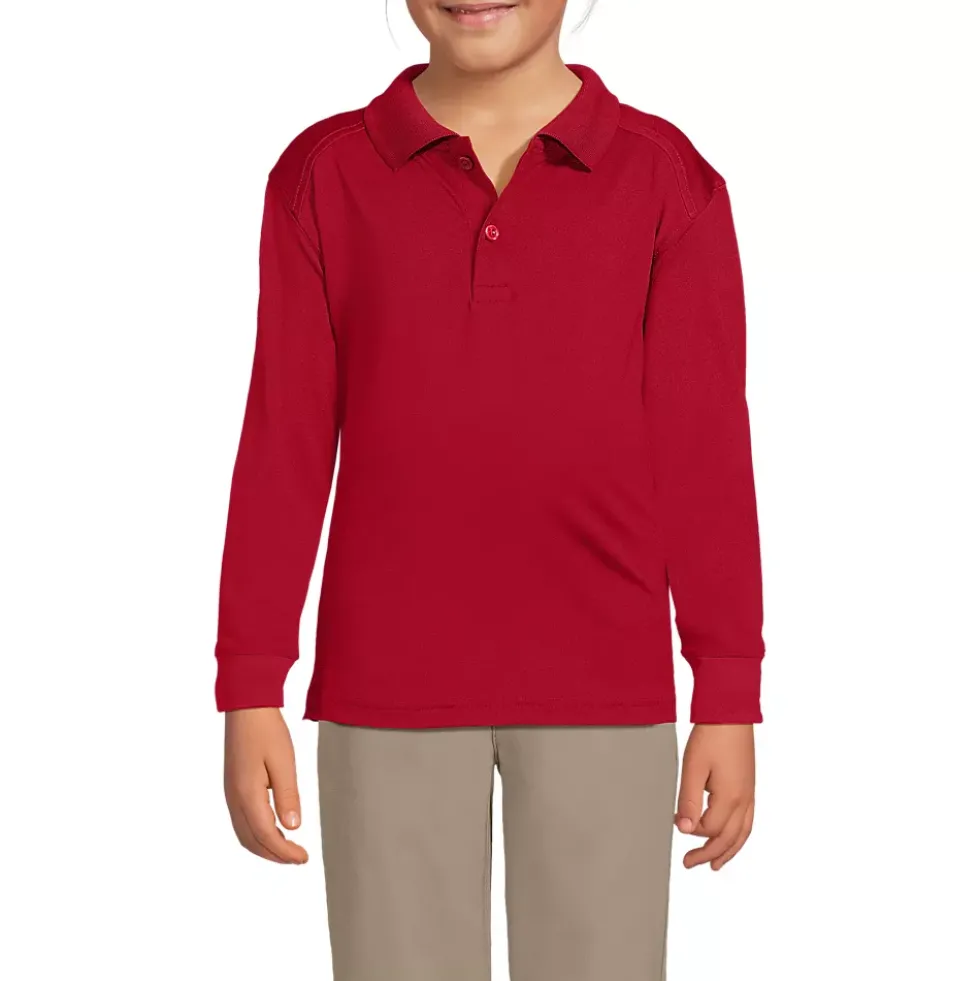 Kids Long Sleeve Rapid Dry Polo Shirt