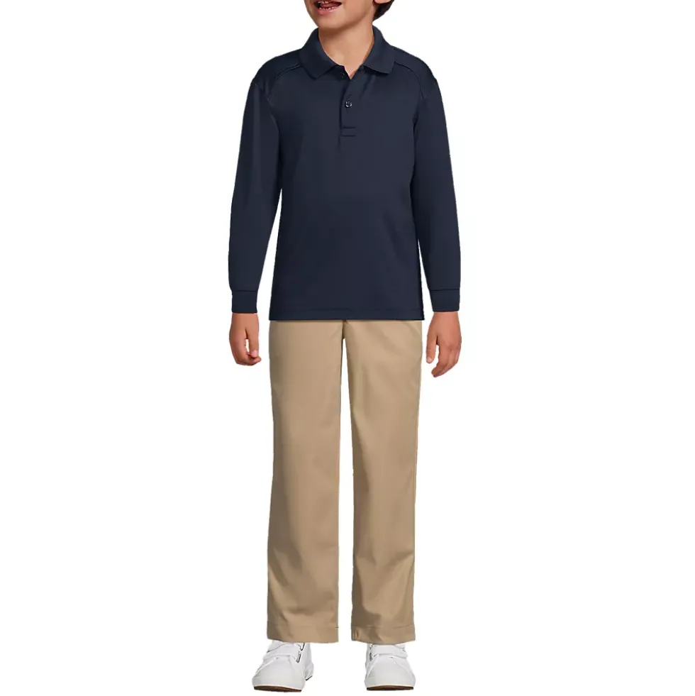 Kids Long Sleeve Rapid Dry Polo Shirt