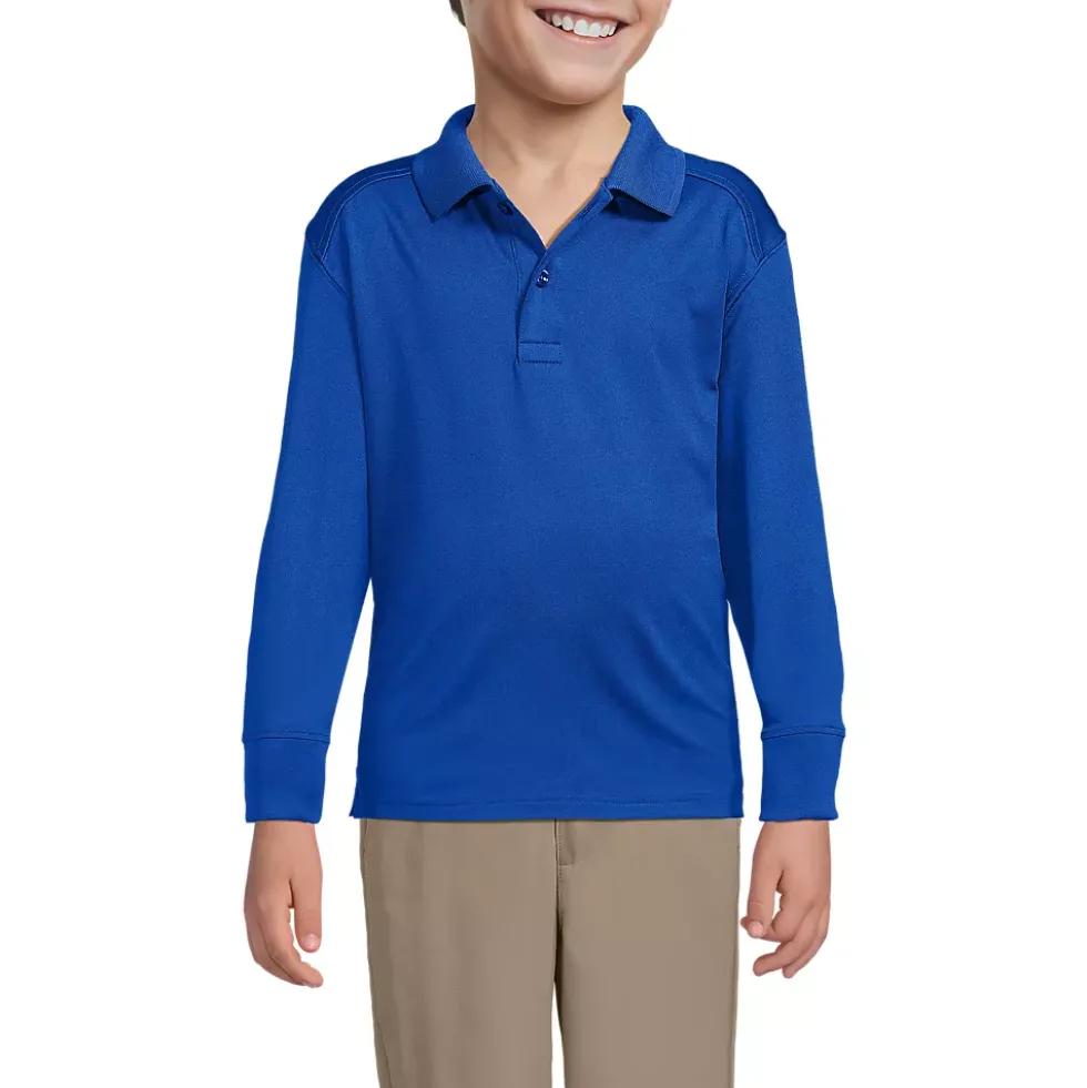 Kids Long Sleeve Rapid Dry Polo Shirt