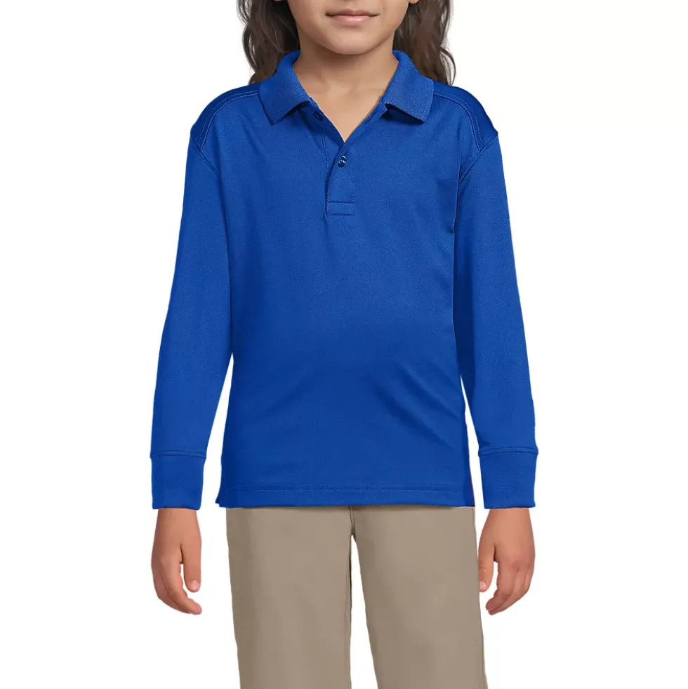 Kids Long Sleeve Rapid Dry Polo Shirt