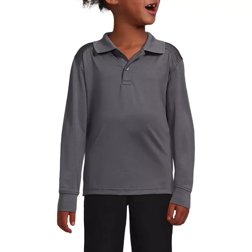 Kids Long Sleeve Rapid Dry Polo Shirt