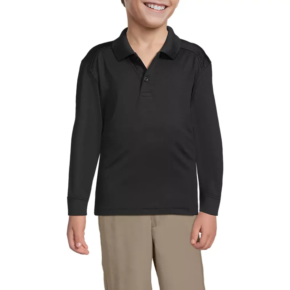 Kids Long Sleeve Rapid Dry Polo Shirt