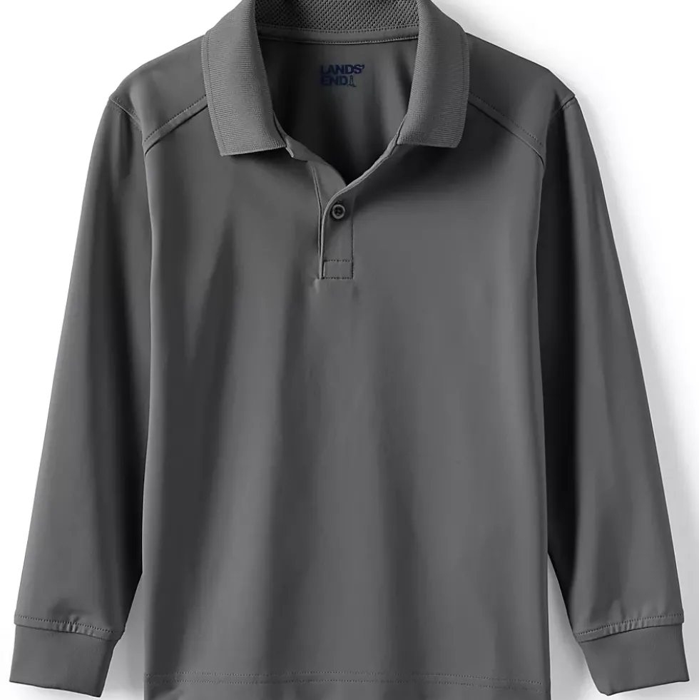 Kids Long Sleeve Rapid Dry Polo Shirt