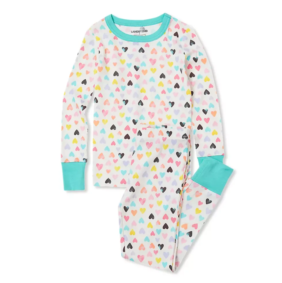 Kids Long Sleeve Top and Bottom Snug Fit Pajama Set