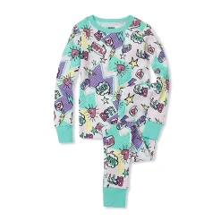 Kids Long Sleeve Top and Bottom Snug Fit Pajama Set